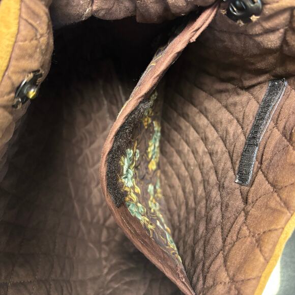 Tan & Brown Button Tote Bag - Picture 3 of 6